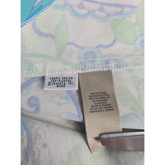 Sigrid Olsen Sport Blue Floral Shift Knee Length Stretch Dress 10 Athleisure - Picture 8 of 11